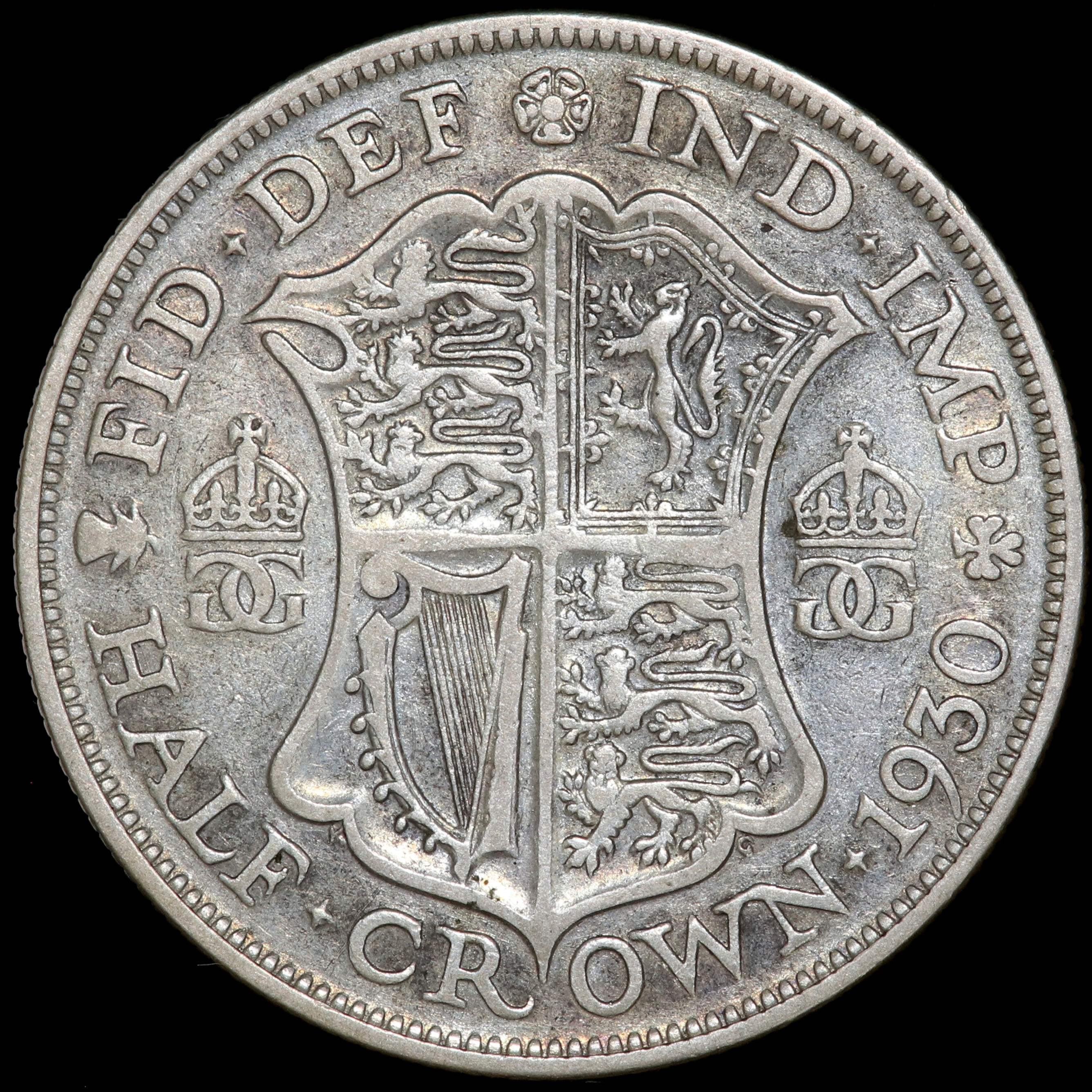George V, 1910-36. Halfcrown, 1930. Scarcer Date.