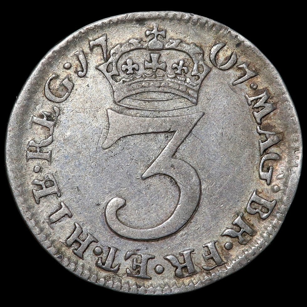 Thumbnail: Anne, 1702-14. Maundy Threepence 3d, 1707. 