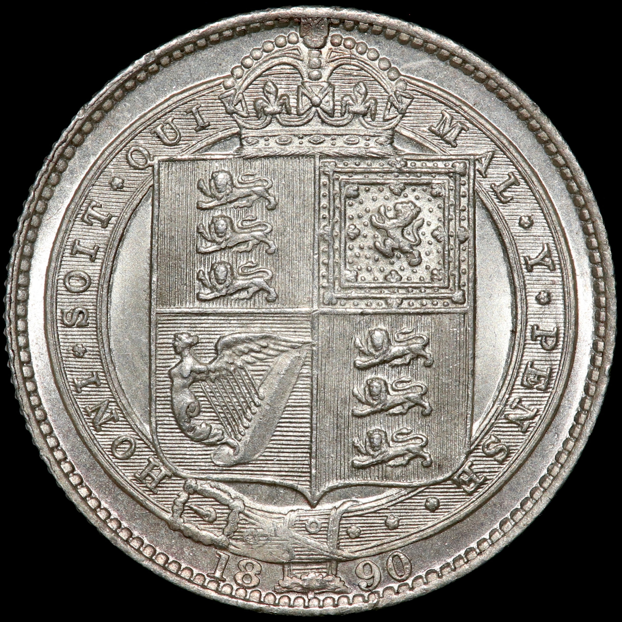 Victoria, 1837-1901. Shilling, 1890. Large Jubilee Bust.