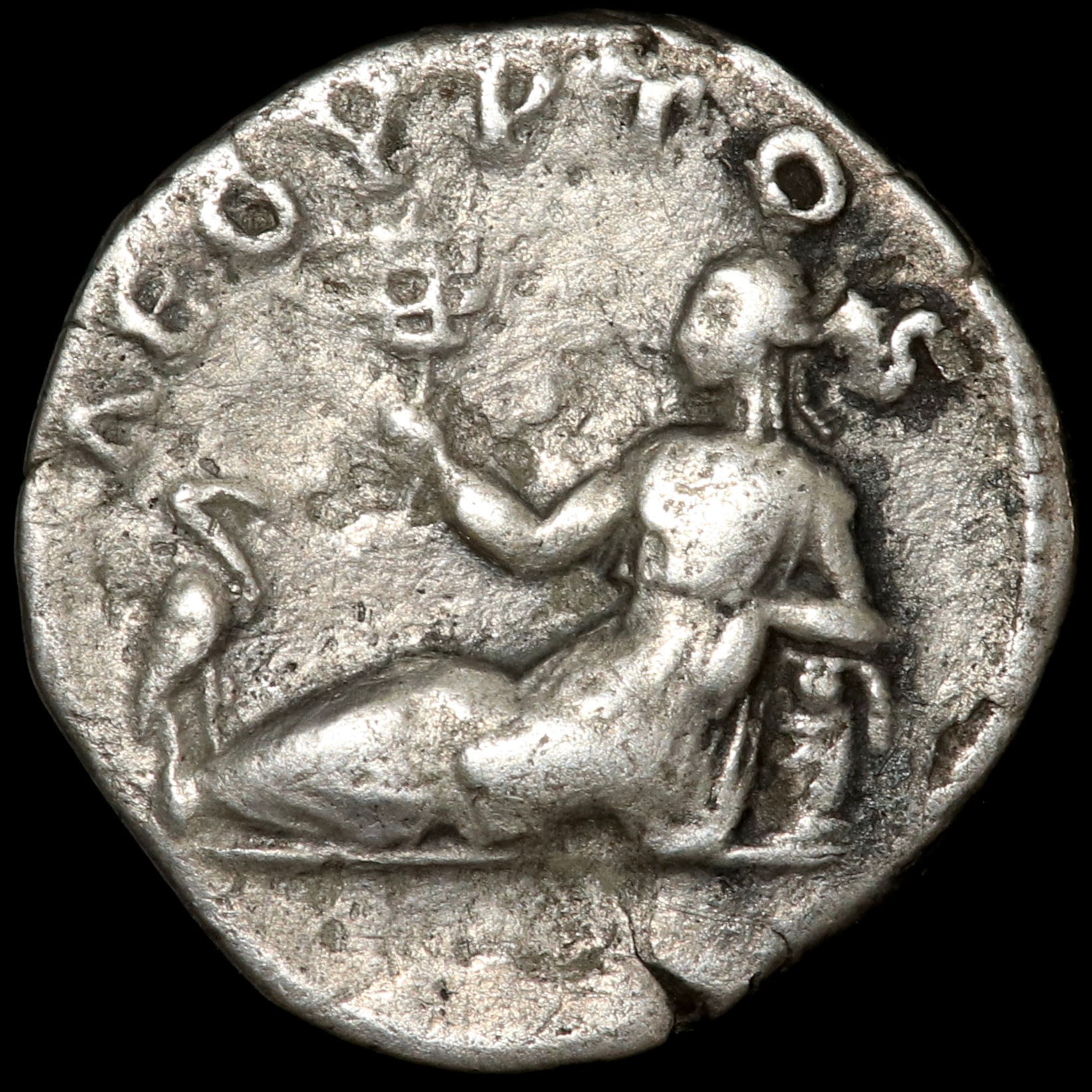 Roman Empire. Hadrian, 117-138 AD. AR Denarius. Egypt Reclining. Scarce.