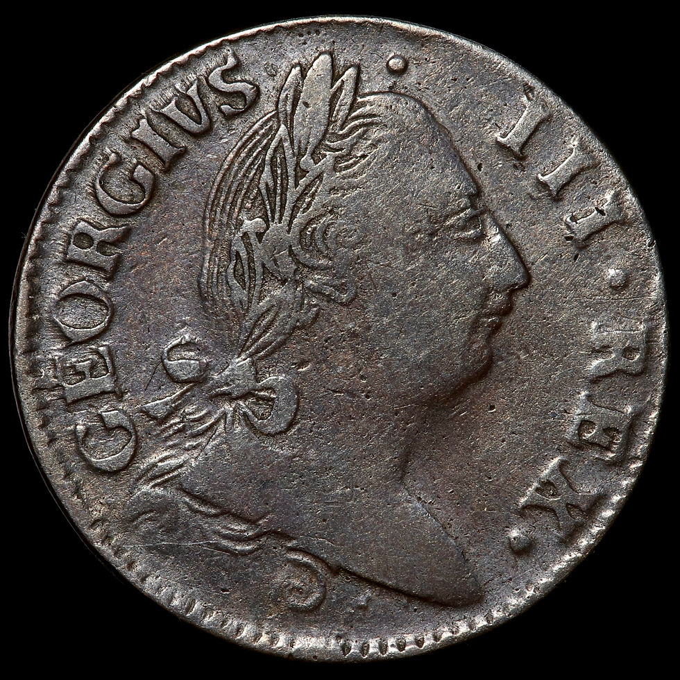 Thumbnail: Ireland, Hibernia. George III, 1760-1820. Contemporary Forgery Halfpenny, 1775.