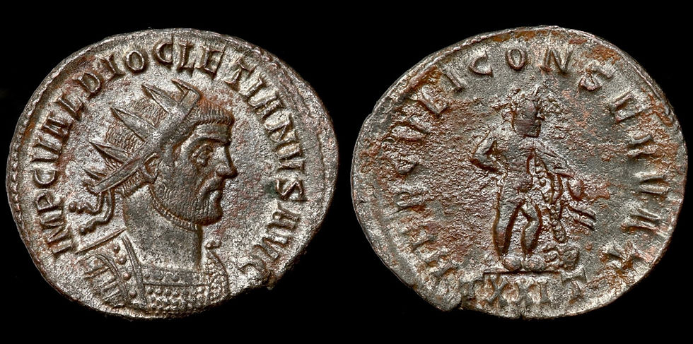 Thumbnail: Roman Empire. Diocletian, 284-305 AD. AE Follis. Ticinum Mint. Hercules.
