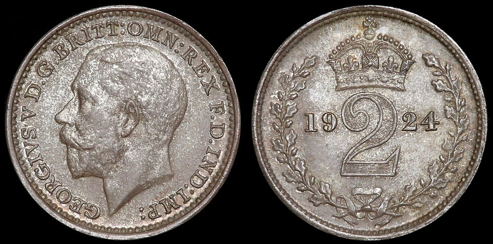 Thumbnail: George V, 1910-36. Maundy Twopence 2d, 1924.
