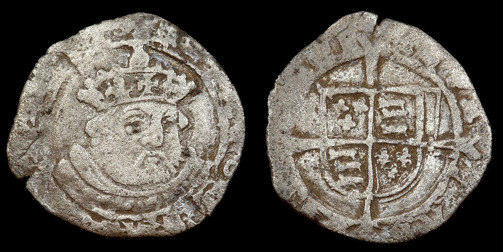Thumbnail: Henry VIII Posthumously Under Edward VI, 1547-51. Halfgroat. Southwark Mint.