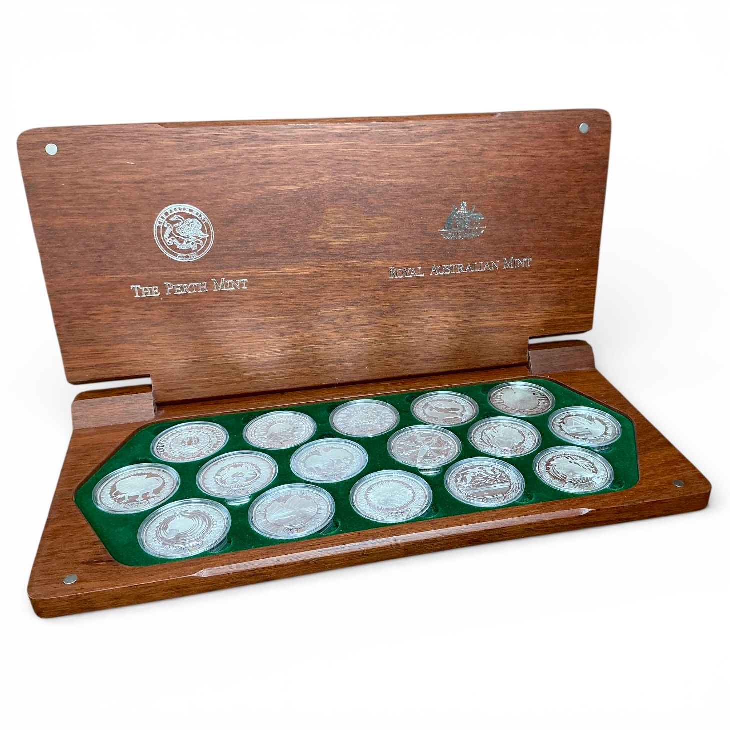The Sydney 2000 Olympic Pure Silver (.999) 16 Coin Collection.