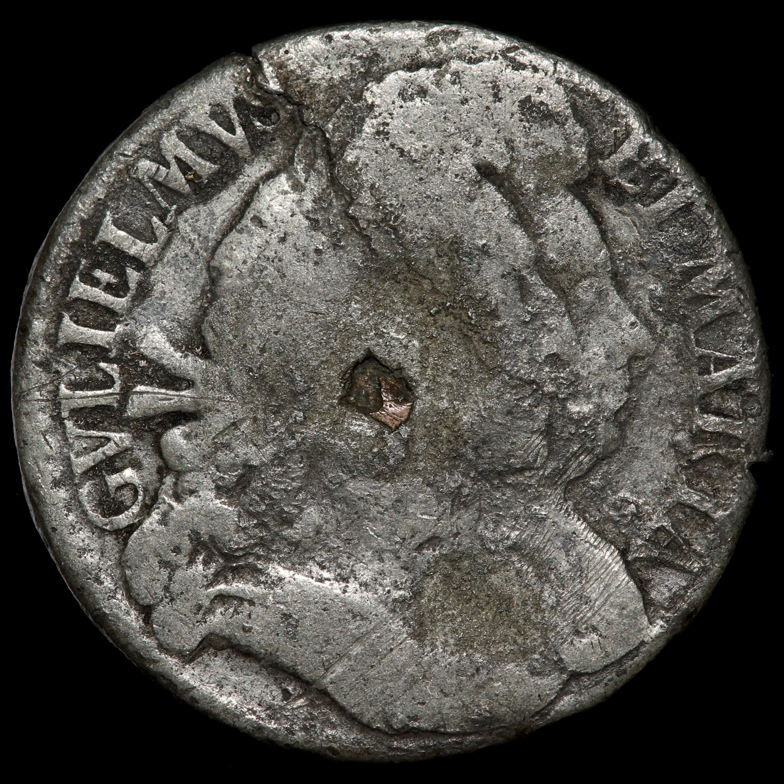 William And Mary, 1689-1694. Tin Halfpenny, 1690. Date On Edge. Scarce.