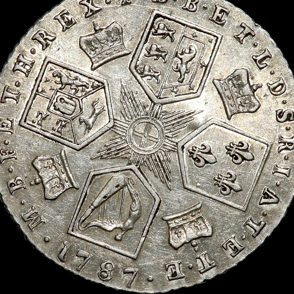 Thumbnail: George III, 1760-1820. Sixpence, 1787. With Semée Of Hearts.