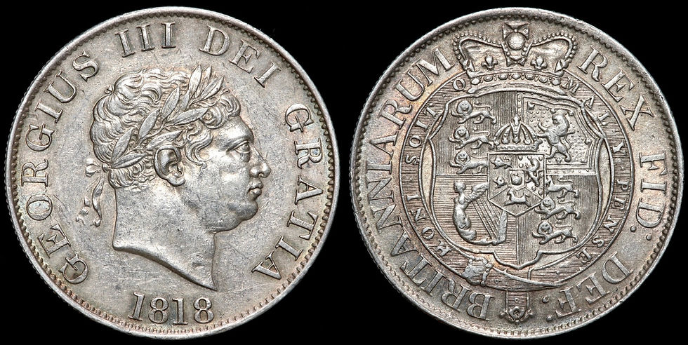 Thumbnail: George III, 1760-1820. Halfcrown, 1818.