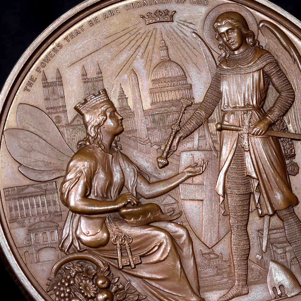 Thumbnail: 700th Anniversary Of The Mayoralty Of The City Of London, 1889. Bronze Medal.