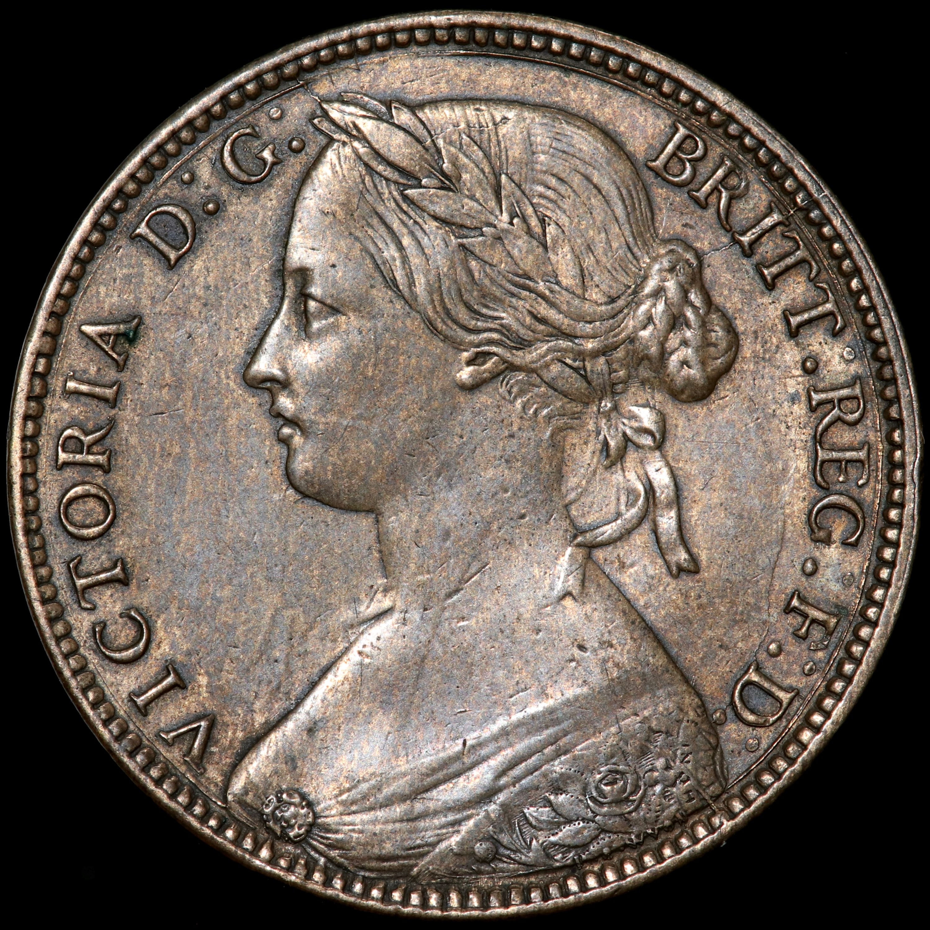 Victoria, 1837-1901. Penny, 1860. Toothed Border.