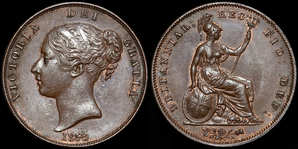 Thumbnail: Victoria, 1837-1901. Penny, 1858. No WW.