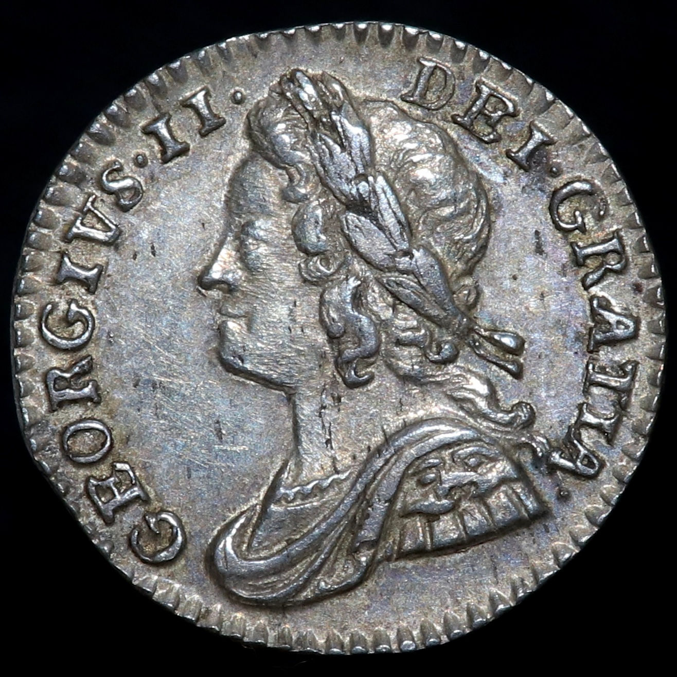 George II, 1727-60. Maundy Penny 1d, 1750.