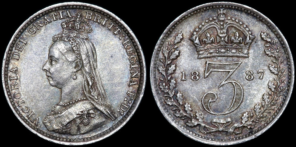 Thumbnail: Victoria, 1837-1901. Threepence, 1887.
