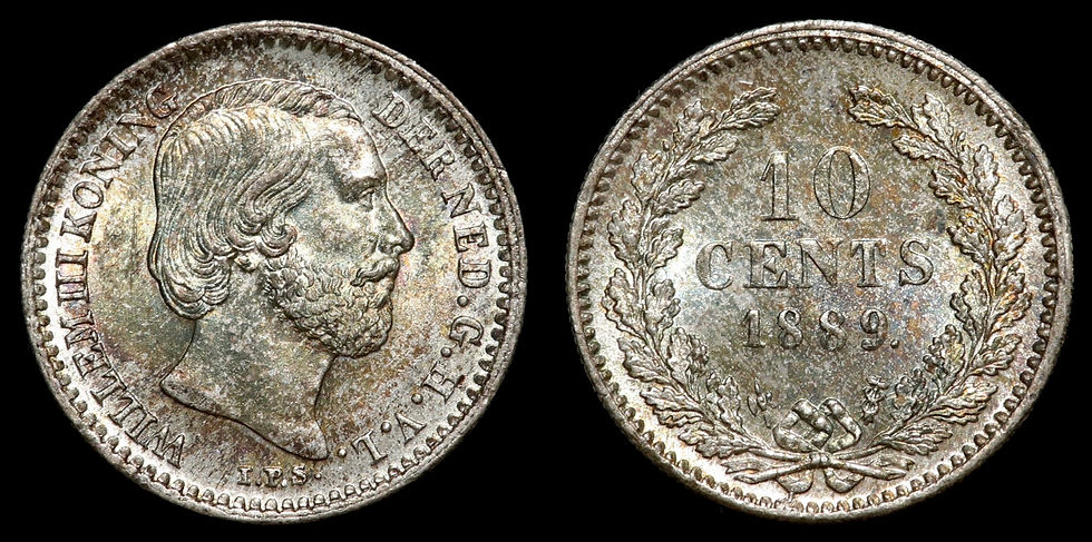 Thumbnail: Netherlands. 10 Cents, 1889.