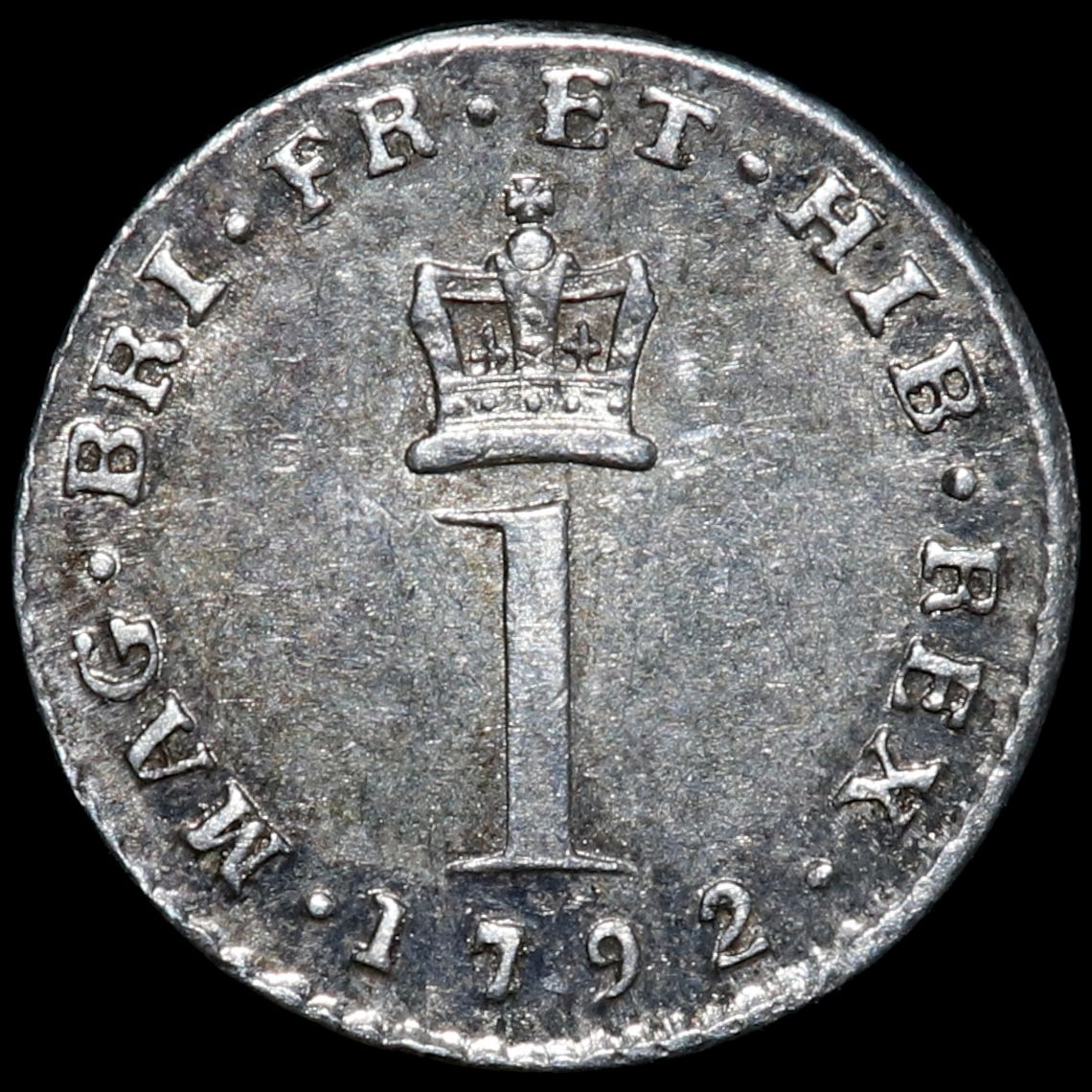George III, 1760-1820. Maundy Penny 1d, 1792. ‘Wire Money’ Issue.