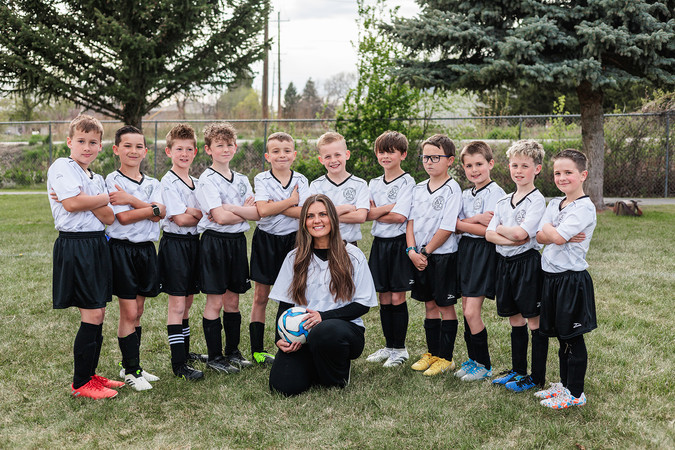 Soccer team picture with coach  | VB Portraits LLC