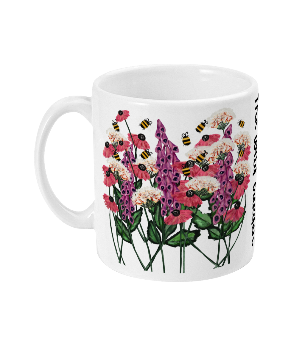The Wild Garden Ceramic Mug by Lynsey Johnstone | Floral Bee Coffee Cup Gift