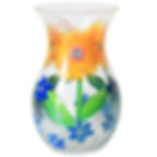 Hand painted sunflowers design glass vase by lynsey johnstone art 
