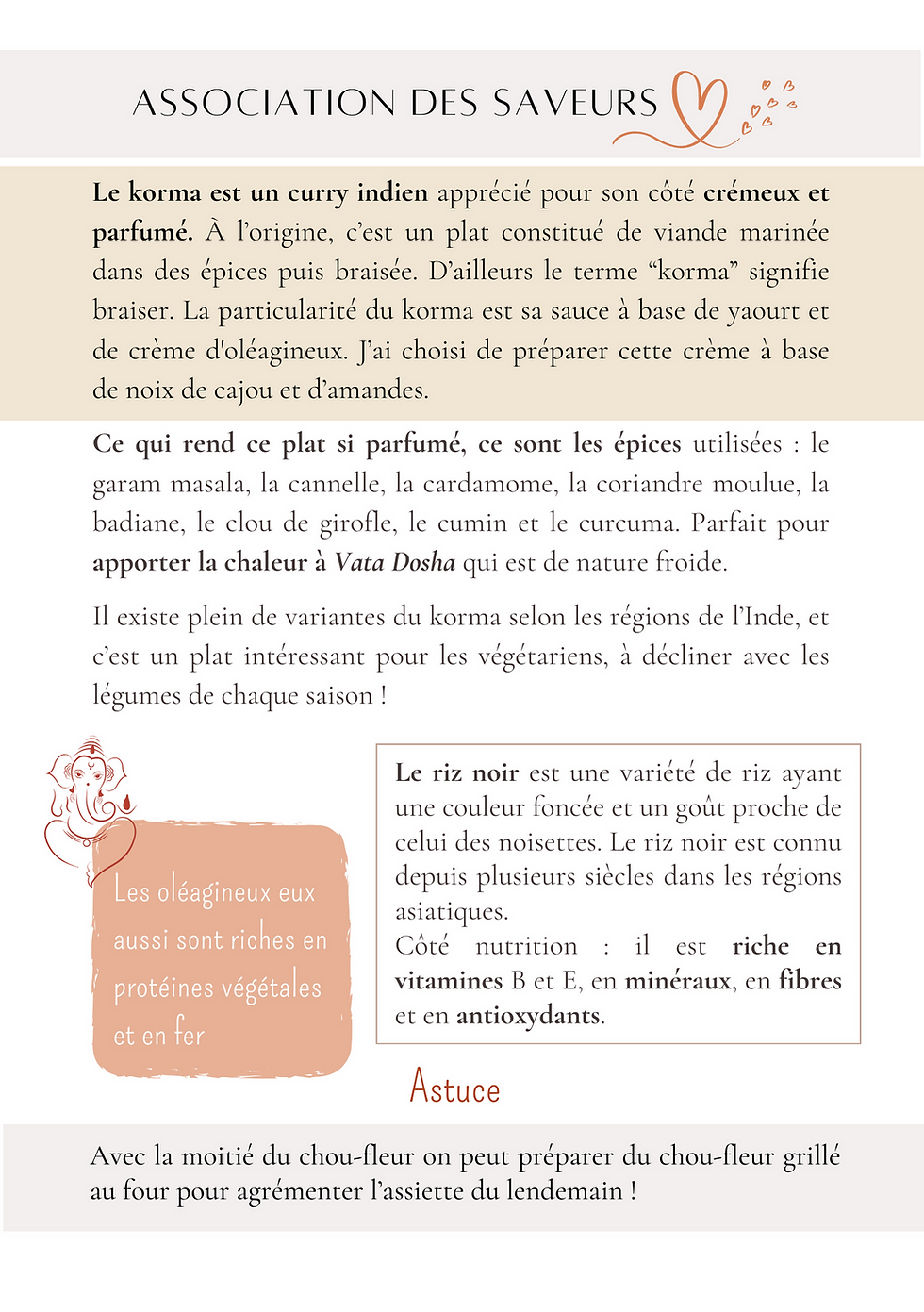 Miniature : Ebook d'automne, Anahata cuisine ayurvédique