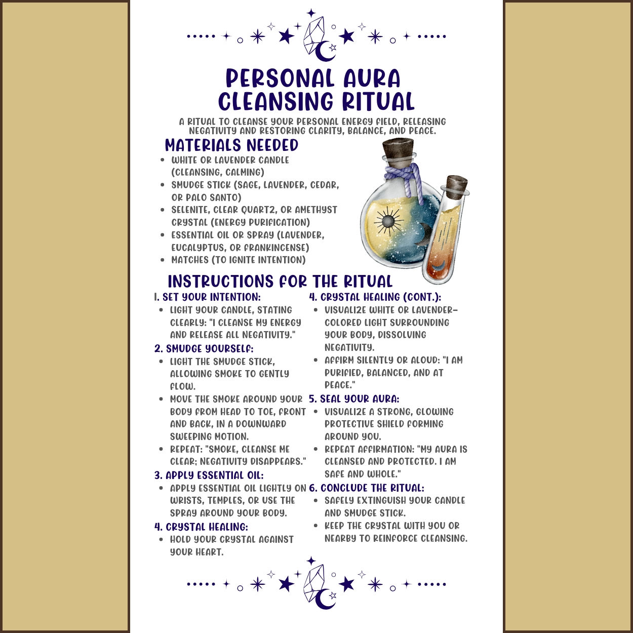Personal Aura Cleansing Sacred Ritual Kit