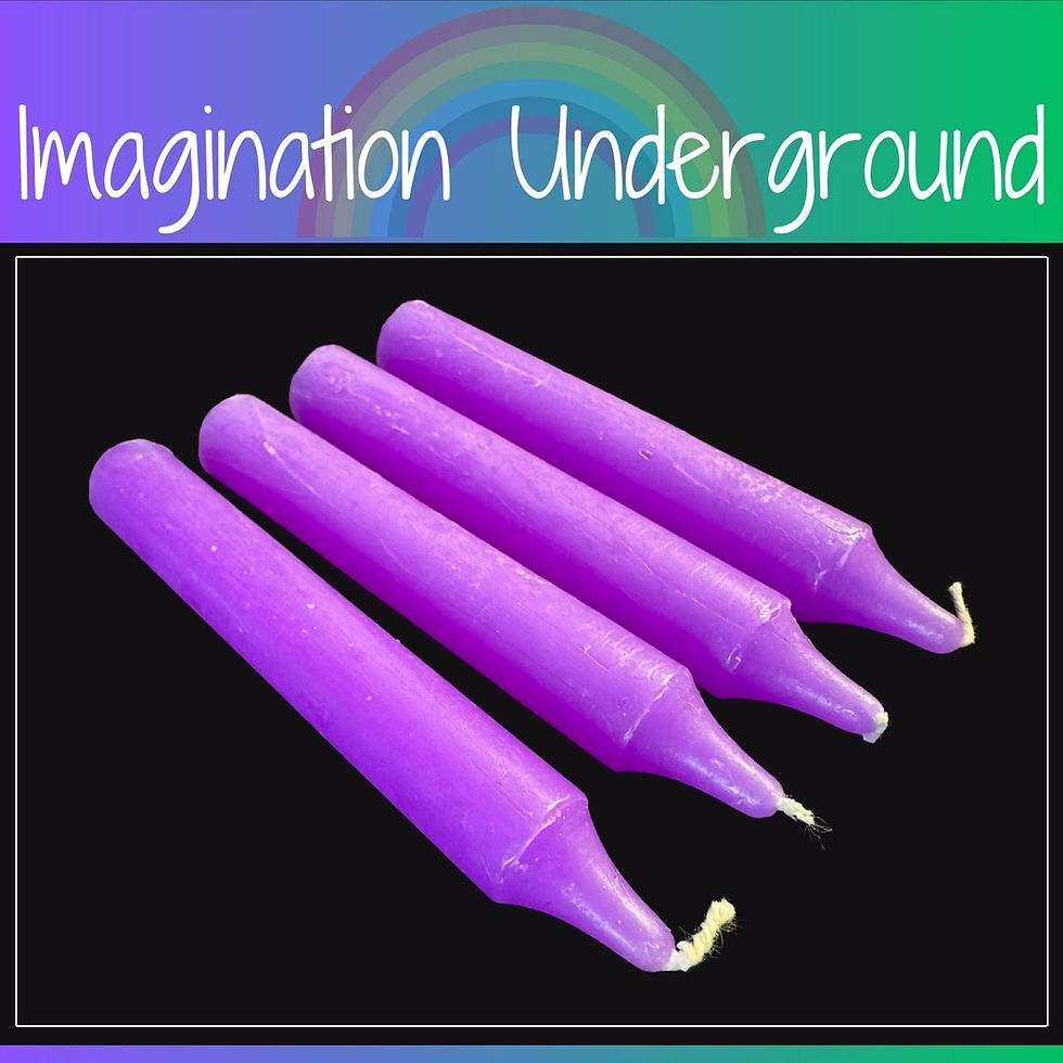 Thumbnail: 4 Purple Chime Wax Candles for Rituals and Readings