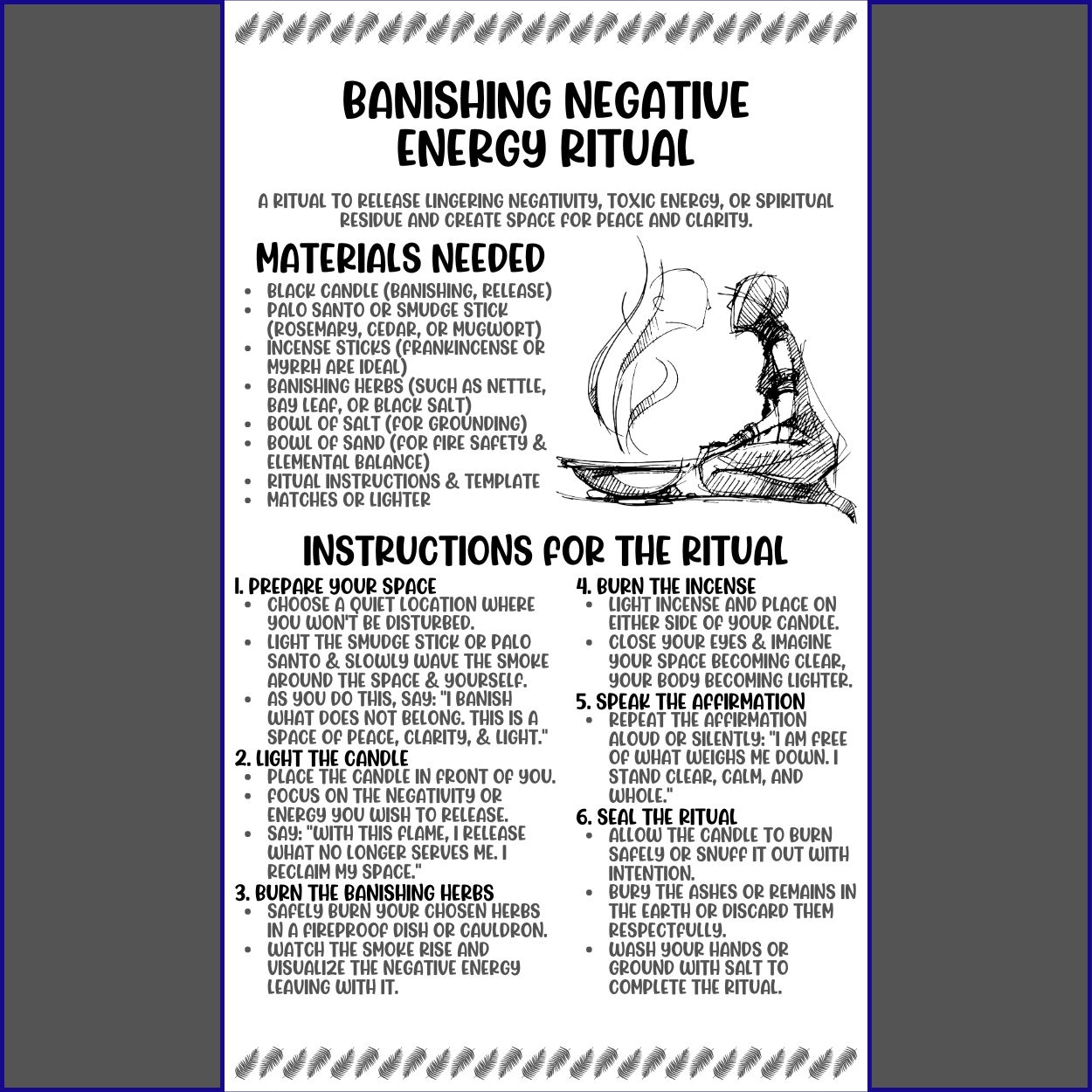 Banishing Negative Energy Ritual & Remedy Spell Kit Series