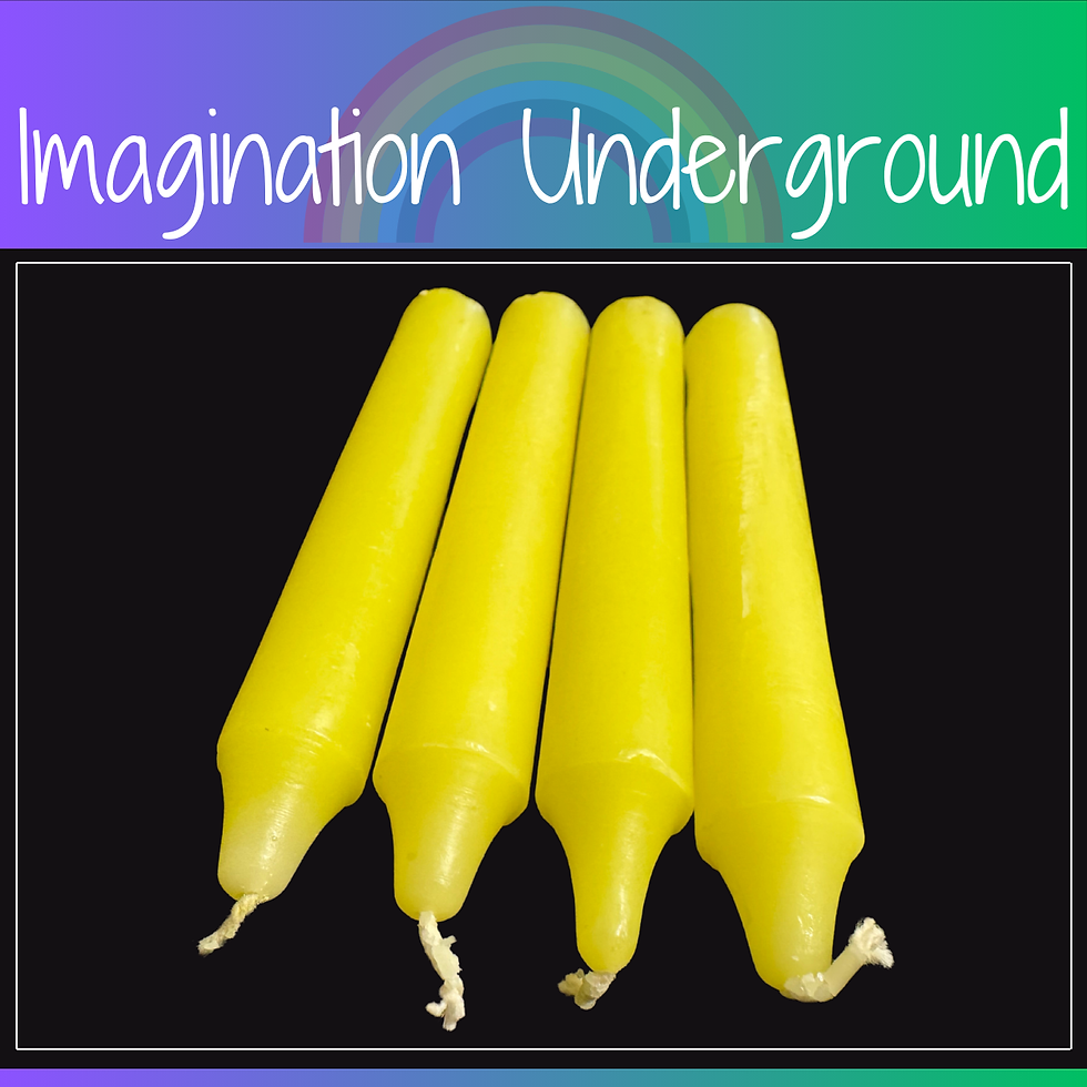 Thumbnail: 4 Yellow Chime Wax Candles for Rituals and Readings