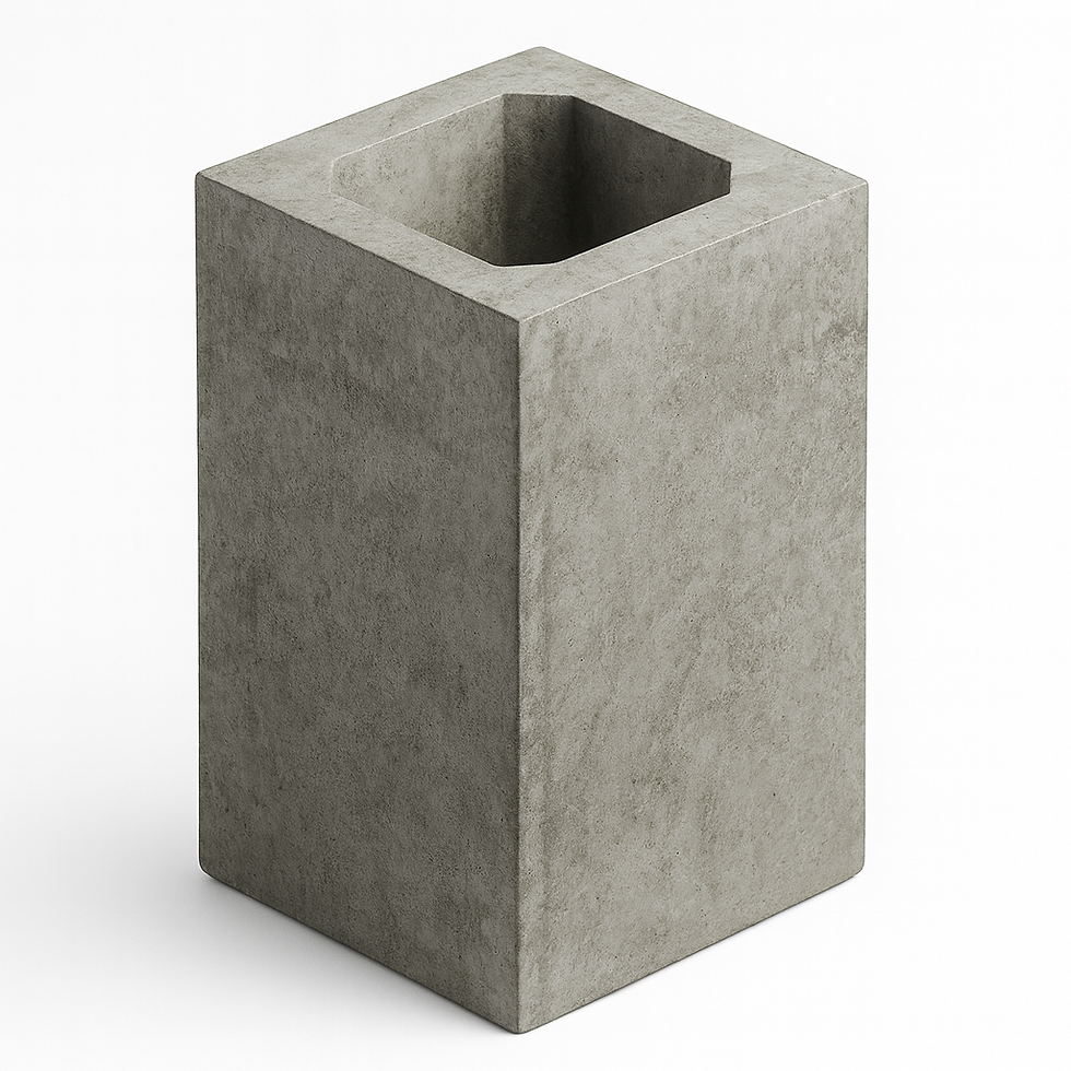 Blocos de Concreto Vedação e Estrutural Meio Bloco 14x19x14