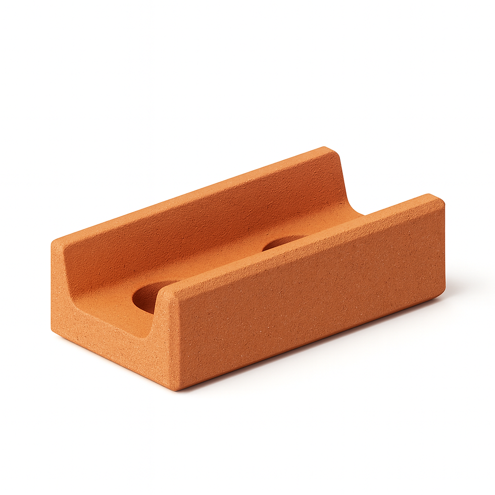 Bloco canaleta ecológico 7 × 12,5 × 25 cm