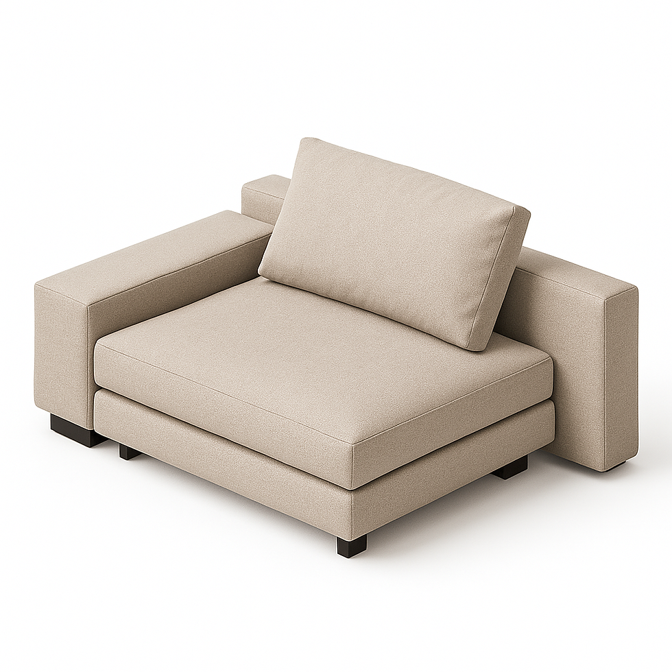 Sofá desvio com 1 braço Daniels 177x105H80cm