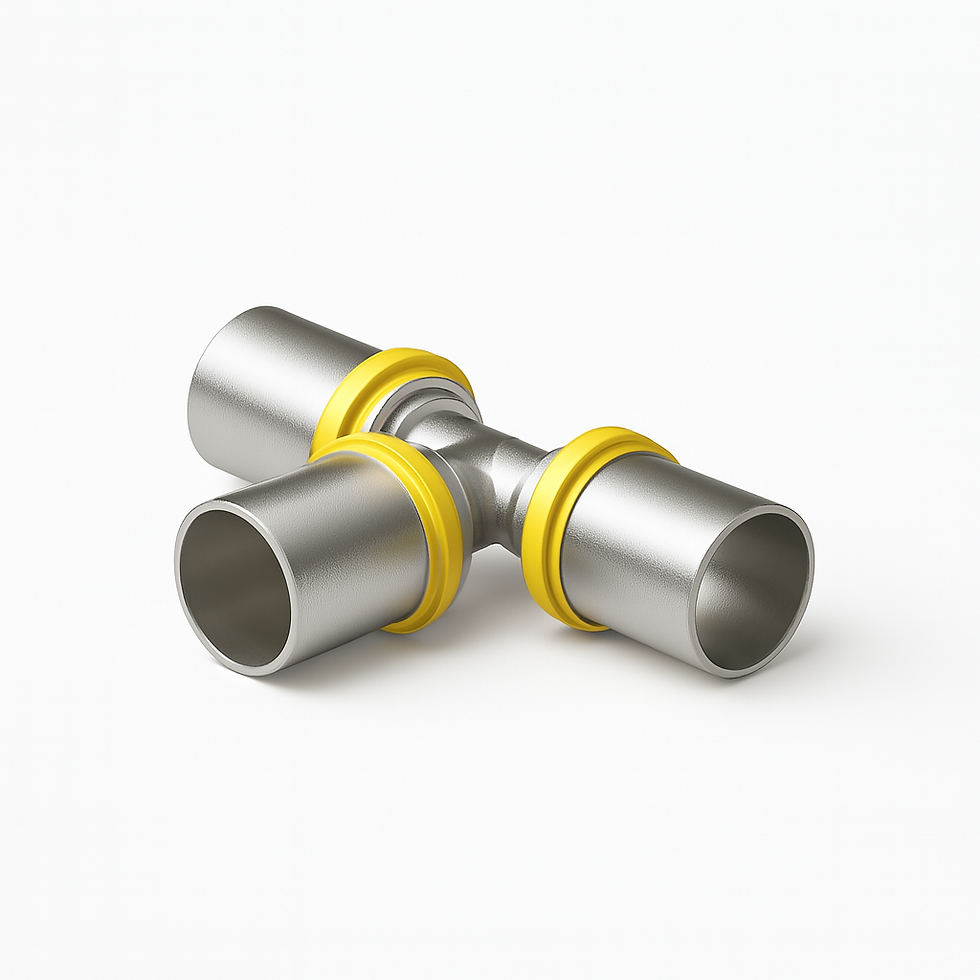 Tê para gás em latão 16 × 16 × 16 mm