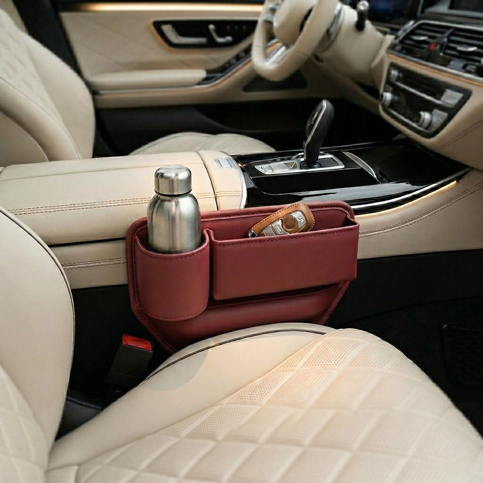 Thumbnail: Car Seat Gap Organizer with Built In Cup Holder