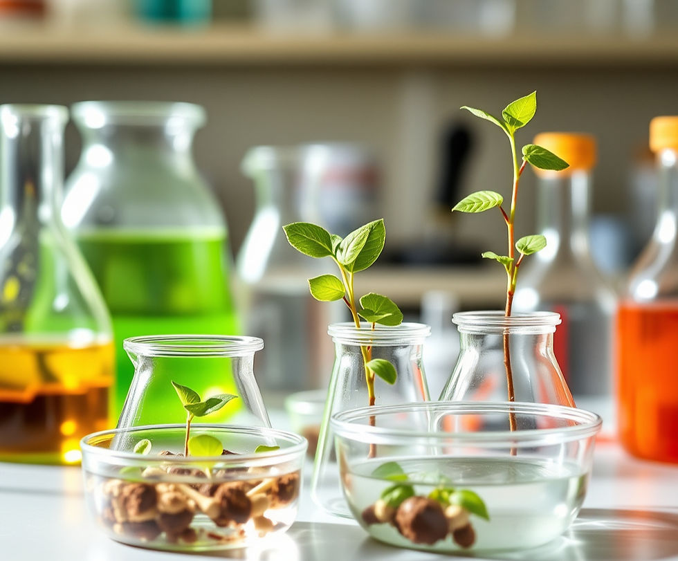 lab working on plants