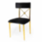 Dining Chair Velvet Black Floral