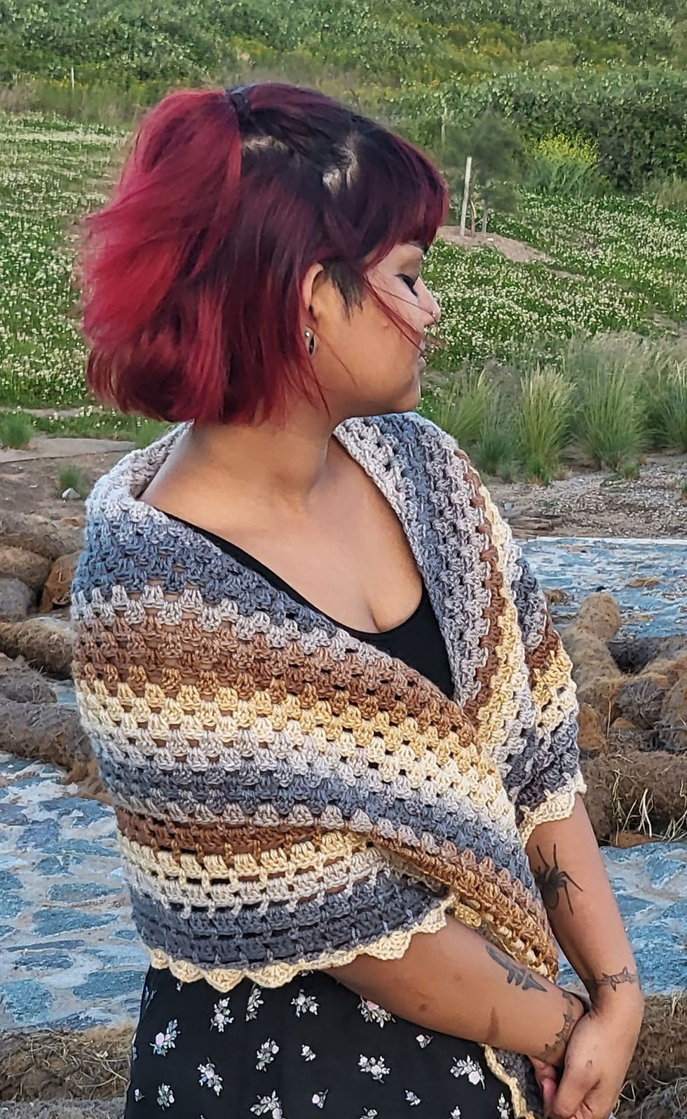 Thumbnail: Tiramisu Triangle Crochet Shawl