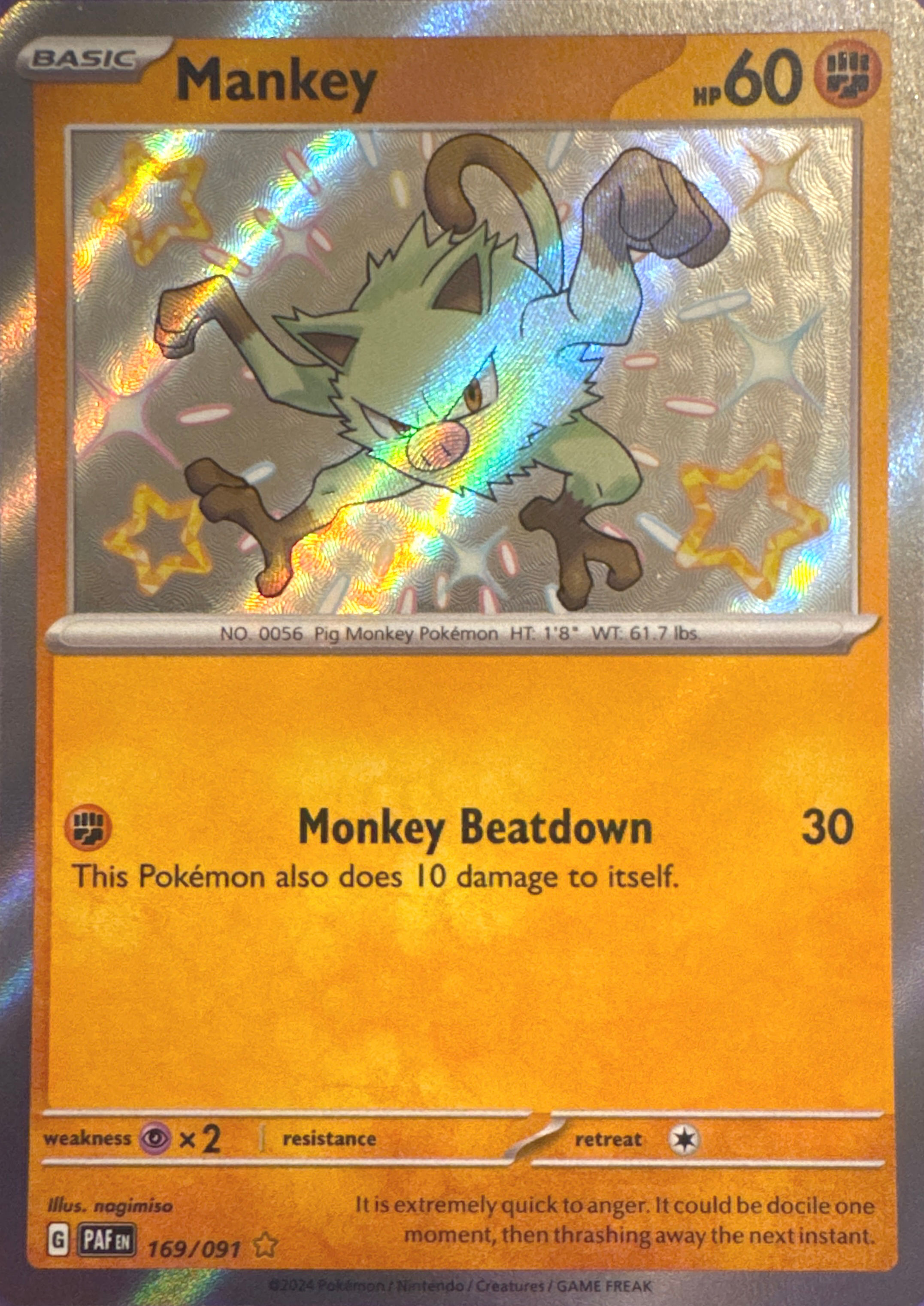 Mankey - Paldean Fates (169/091)