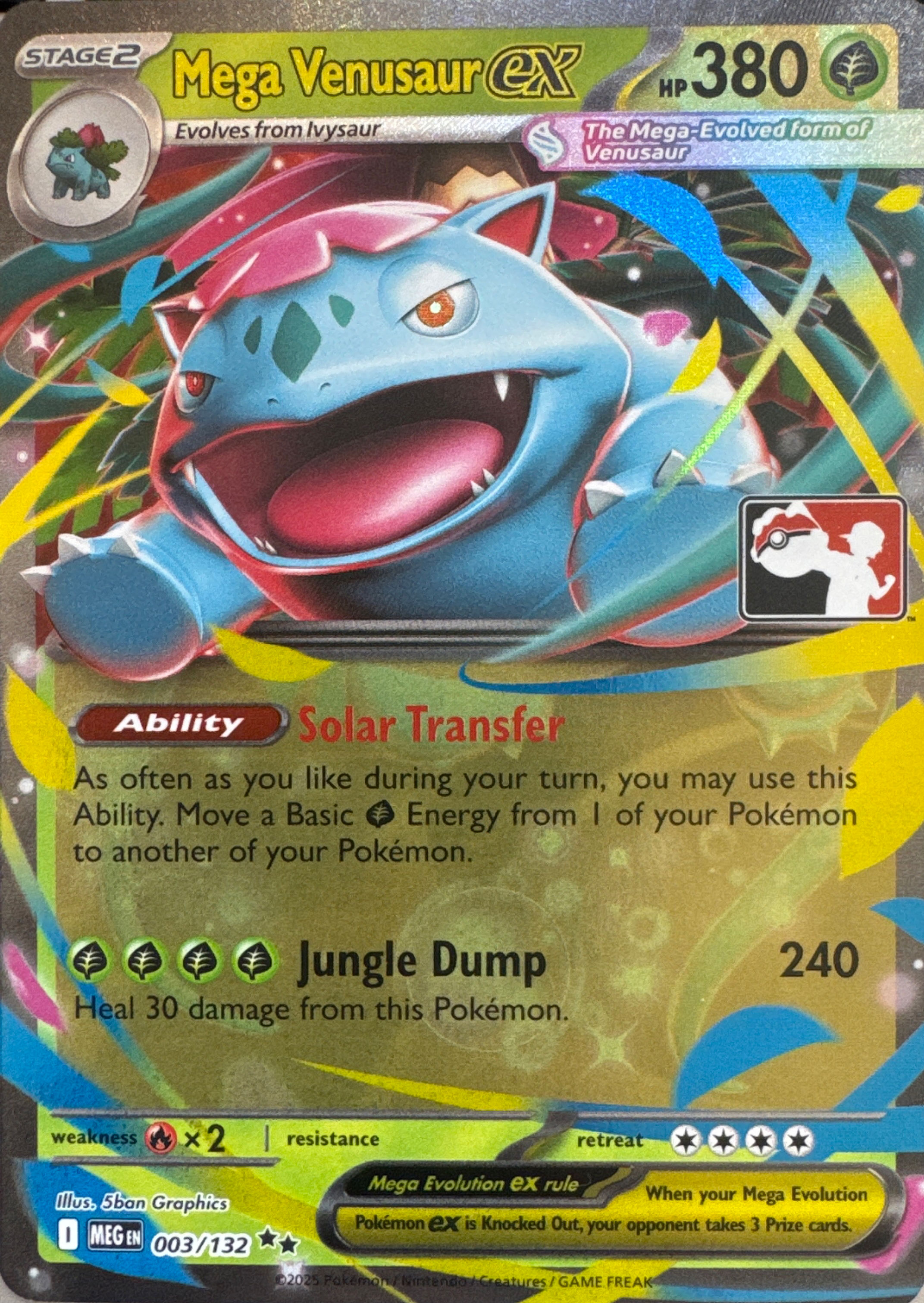 Mega Venusaur Ex - Mega Evolutions - Prize Pack Stamped (003/132)