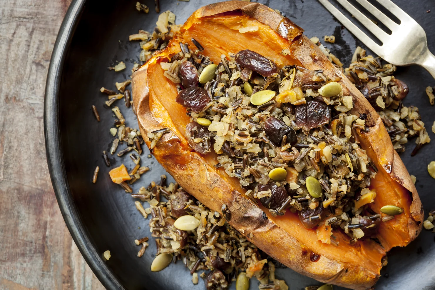 wild rice stuffed acorn squash