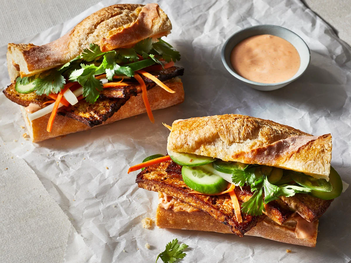 tofu banh mí, vietnamese sandwich