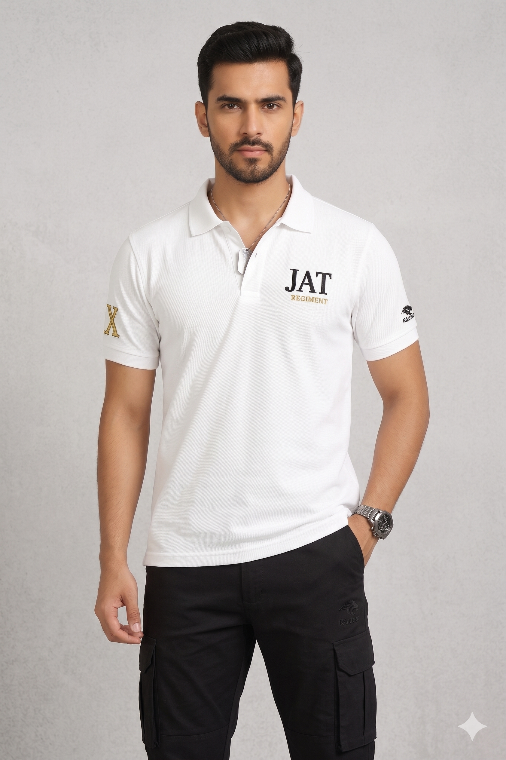 Rauber JAT Regiment Moisture-Wicking Polo T-Shirt