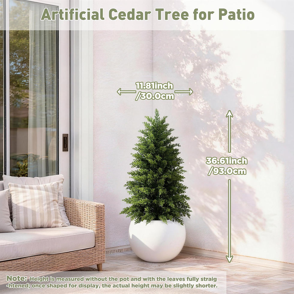 Thumbnail: 2 Pack 3ft Artificial Cedar Trees for Outdoors (UV Resistant)