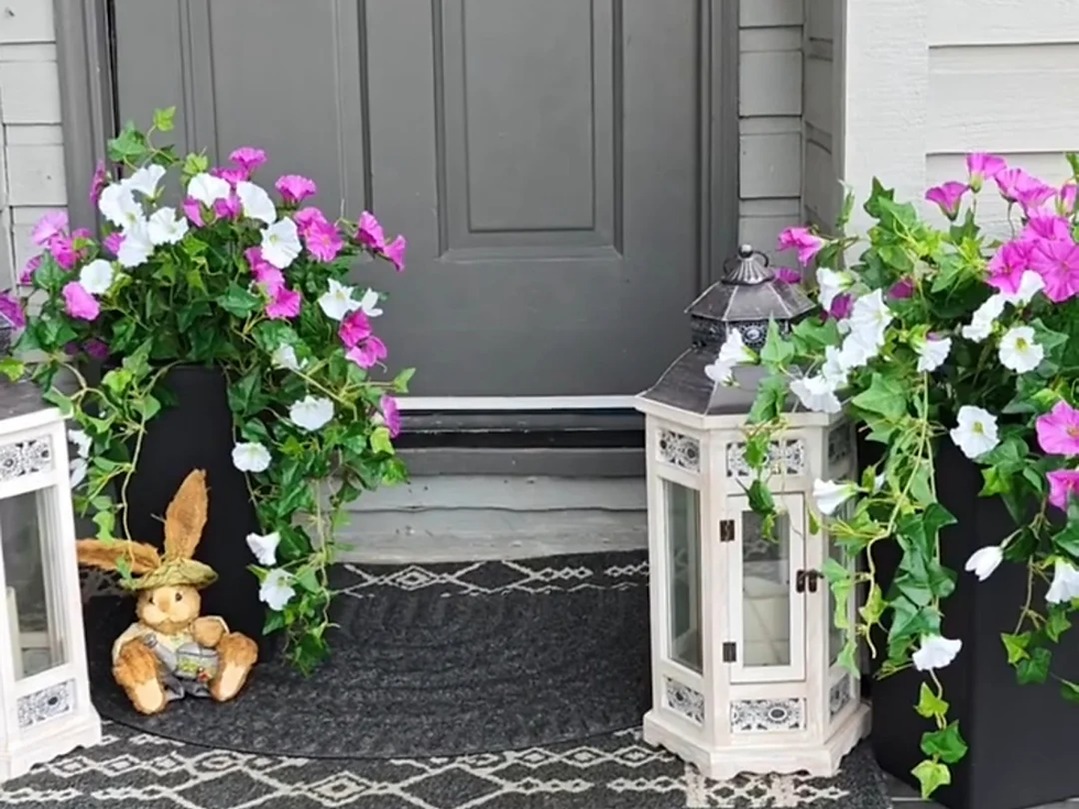2ft artificial morning glory for porch