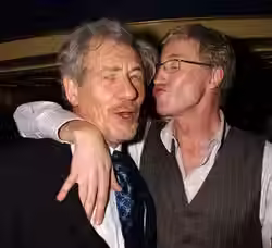 Paul O'Grady, aka Lily Savage with great friend Ian