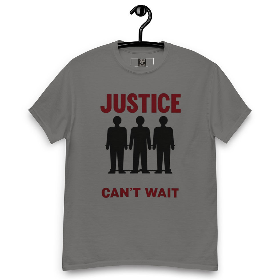Justice Can't Wait Graphic T-shirt-Red Letters