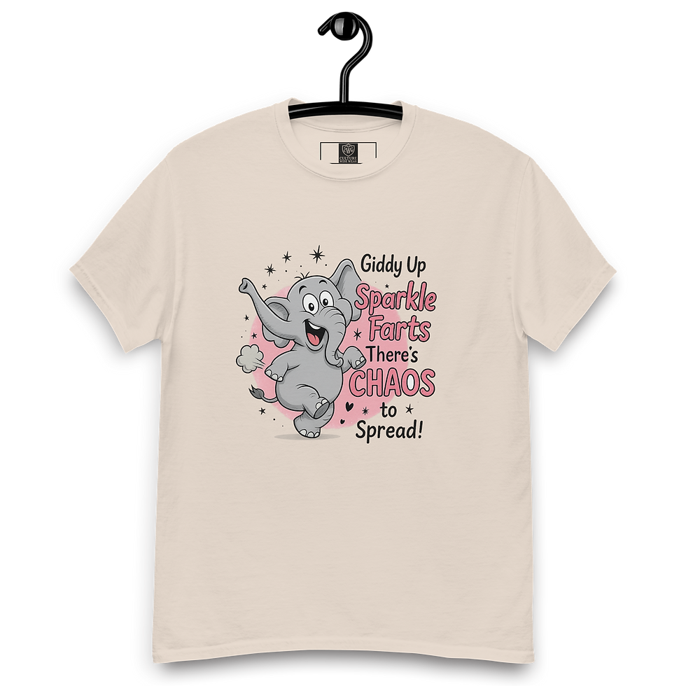 Thumbnail: Sparkle Farts Chaos Tee – Cute Mayhem, Activated