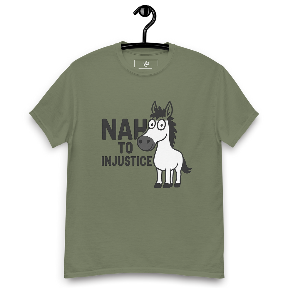 Thumbnail: Nah to Injustice Tee – Horsepower for Equality