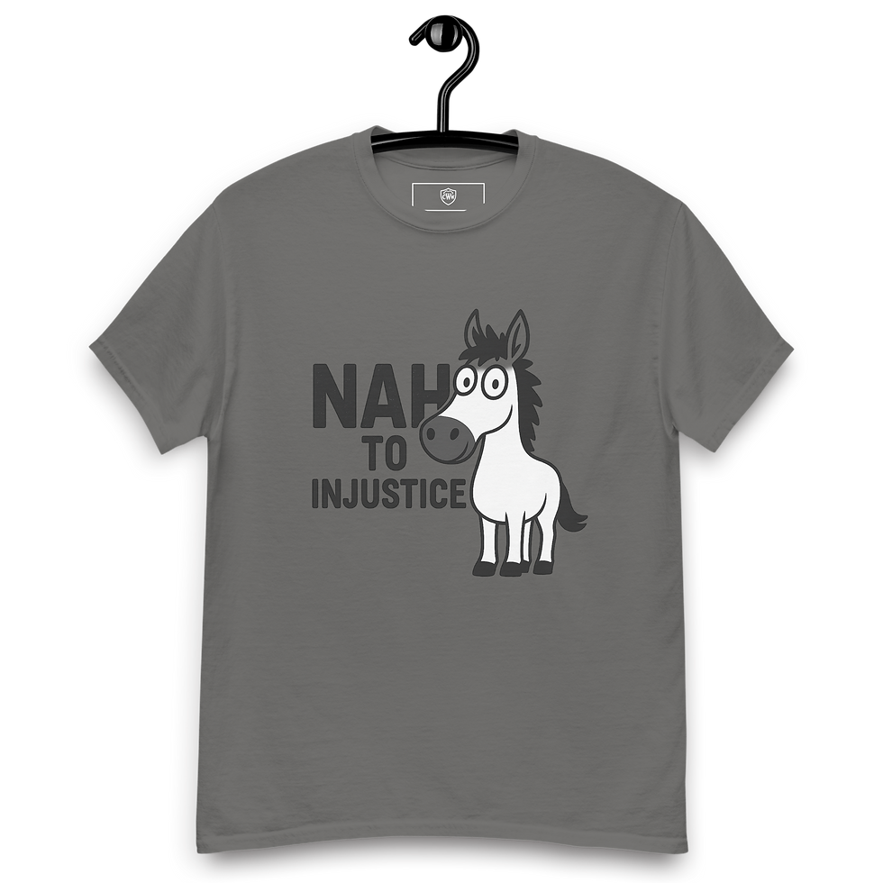 Thumbnail: Nah to Injustice Tee – Horsepower for Equality