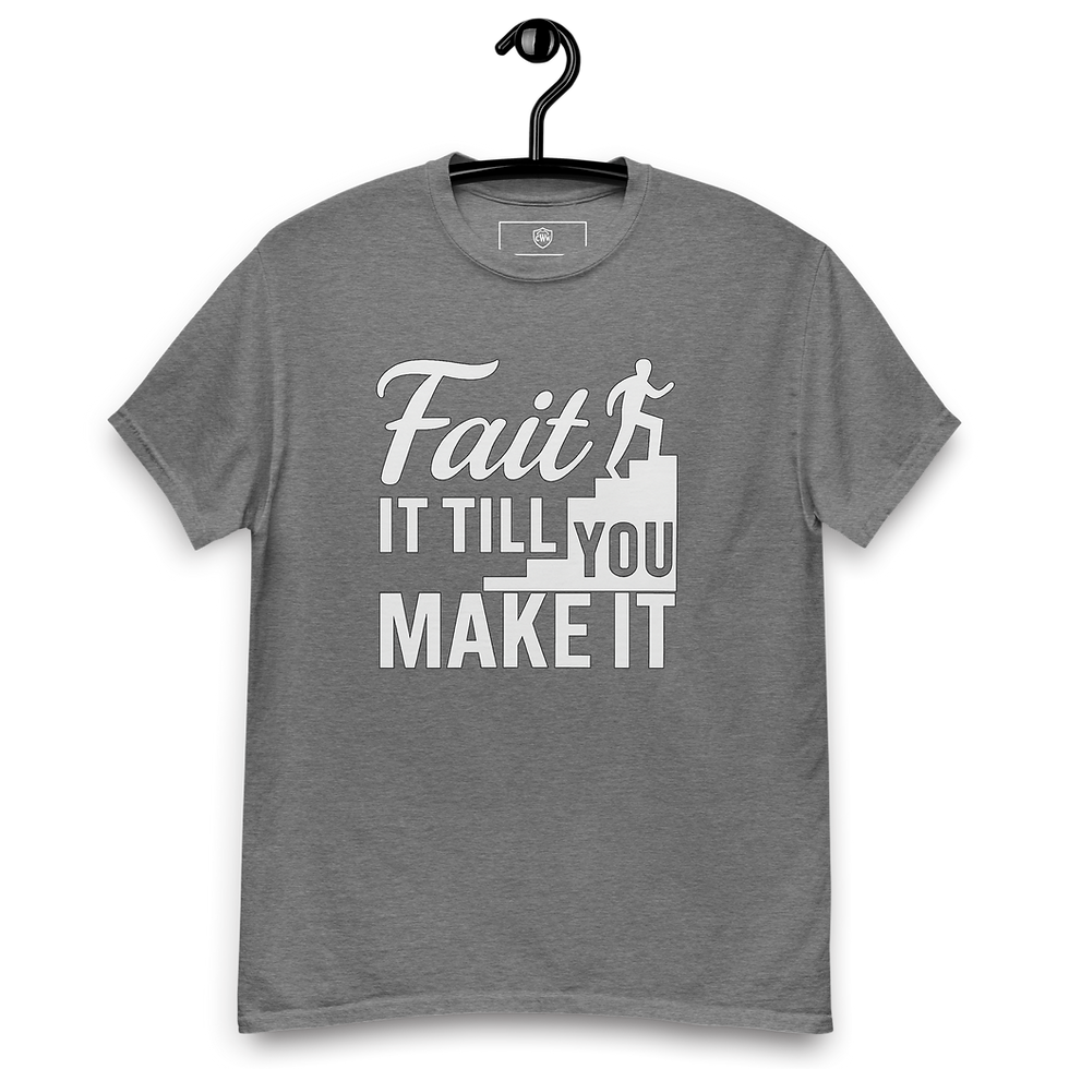 Thumbnail: Faith It Till You Make It Maroon T-Shirt Inspirational Christian Graphic Tee