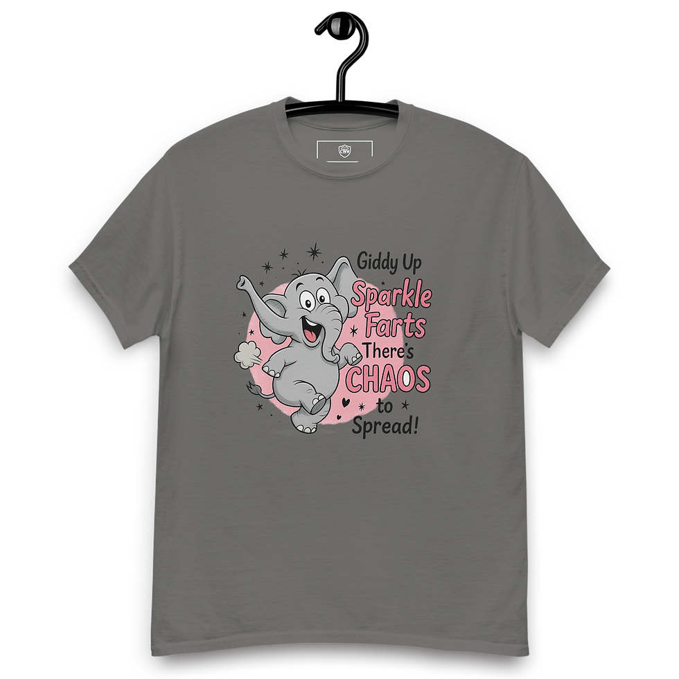 Thumbnail: Sparkle Farts Chaos Tee – Cute Mayhem, Activated