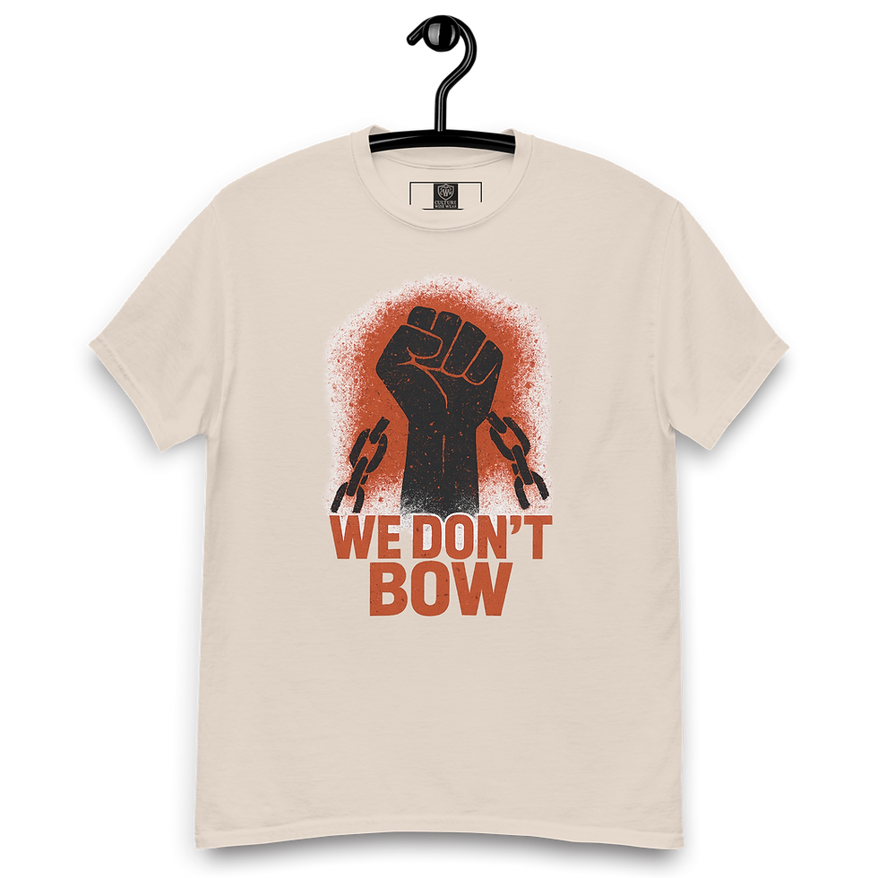 Thumbnail: We Don’t Bow T-Shirt | Raised Fist and Broken Chains-O
